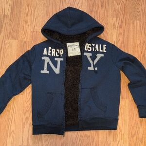 Y2K Aeropostale Mens Blue Hoodie Jacket